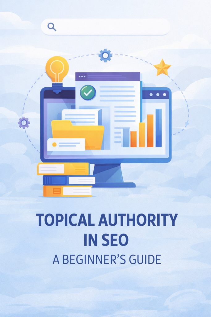 Topical authority SEO concept illustration